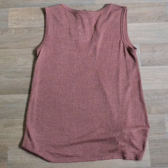 NWT Bobeau Tie Front Split Neck Terracotta Tank Size Small - Picture 6 of 7